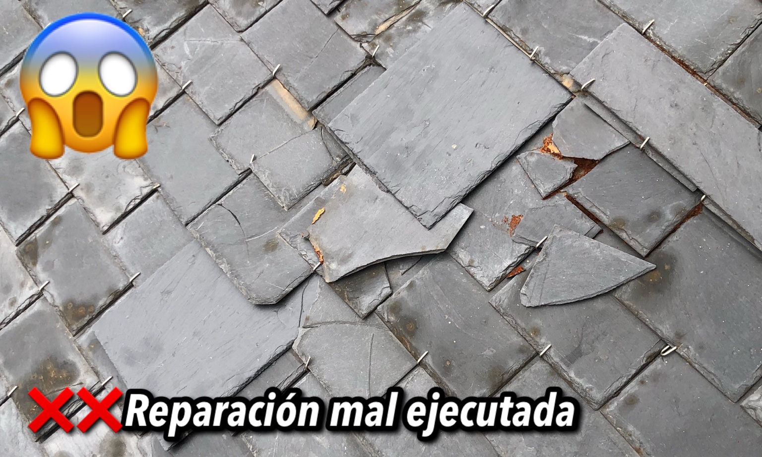 Arreglo de tejado de pizarra en Pozuelo de Alarcón