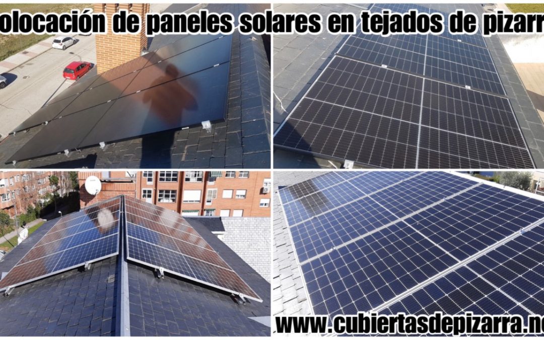 Colocación de paneles solares en tejados de pizarra